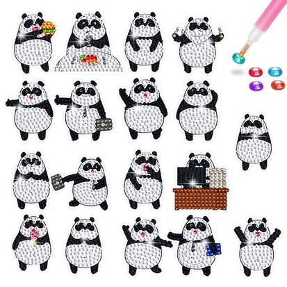 Diamond Painting Sticker Set 12 - Panda