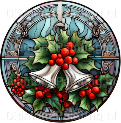 Diamond Painting Stained Glass Christmas Bells 01