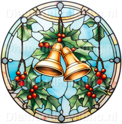 Diamond Painting Stained Glass Christmas Bells 02