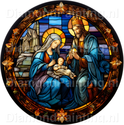 Diamond Painting Stained Glass Christmas Biblical Figures 02
