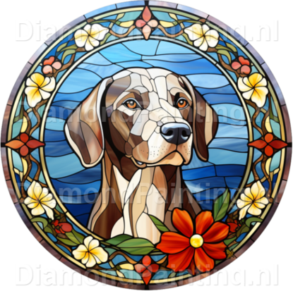 Diamond Painting Stained Glass Christmas Dog 10