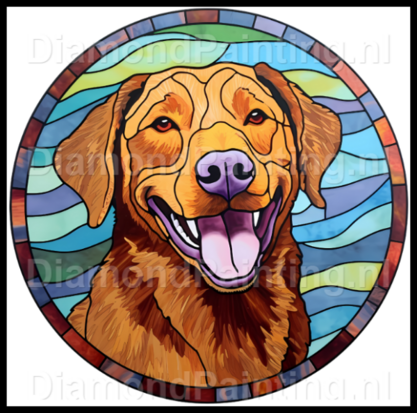 Diamond Painting Stained Glass Dog - Chesapeake Bay Retriever 03