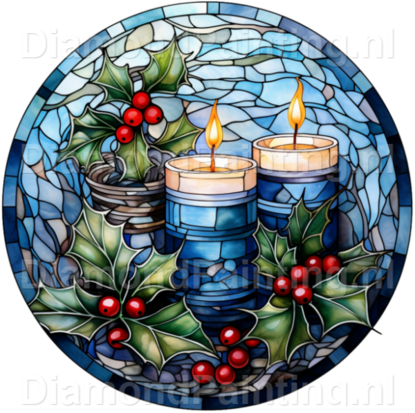 Diamond Painting Stained Glass Christmas Candles