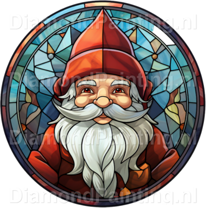 Diamond Painting Stained Glass Christmas Gnome