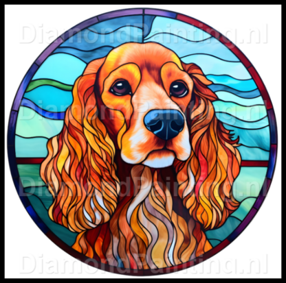 Diamond Painting Stained Glass Dog - Cocker Spaniel 04