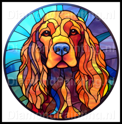Diamond Painting Stained Glass Dog - Cocker Spaniel 05