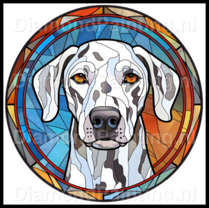 Diamond Painting Stained Glass Dog - Dalmatian 02