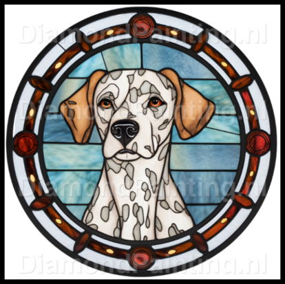 Diamond Painting Stained Glass Dog - Dalmatian 03