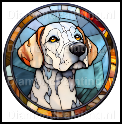 Diamond Painting Stained Glass Dog - Dalmatian 05