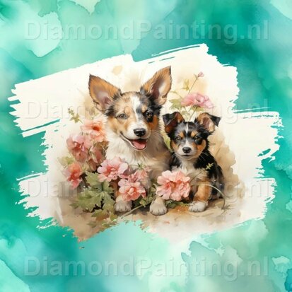 Diamond Painting Watercolor Dog - Jack Russell 01