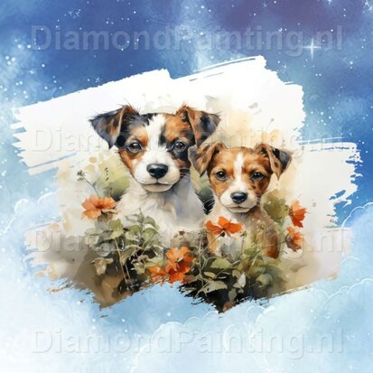 Diamond Painting Aquarel Hond - Jack Russell 03