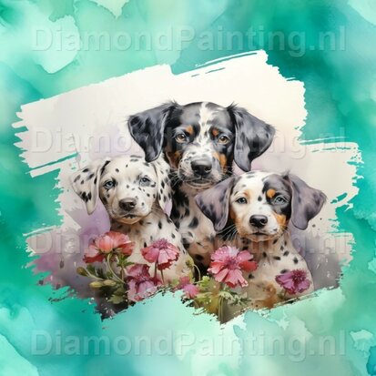 Diamond Painting Aquarell Hund - Dalmatiner 02