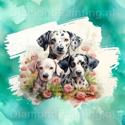 Diamond Painting Watercolor Dog - Dalmatian 04