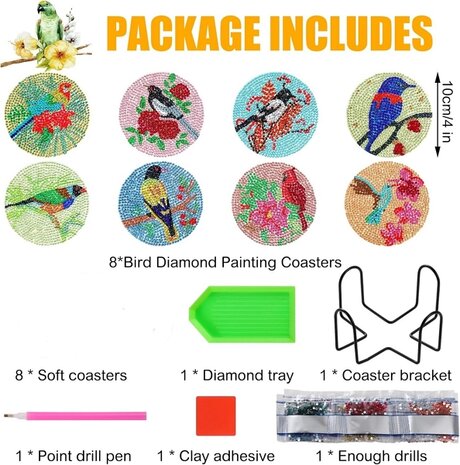 Diamond Painting Coasters 20 (8 pieces)